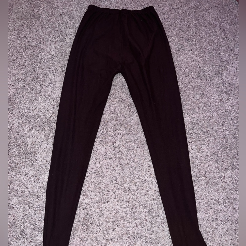 Super soft brown leggings/ almost like a velvet material